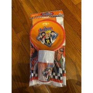 Vintage Archie Comics Party Time 25 Pc Set Tablecloth Cups Plates Napkins NEW